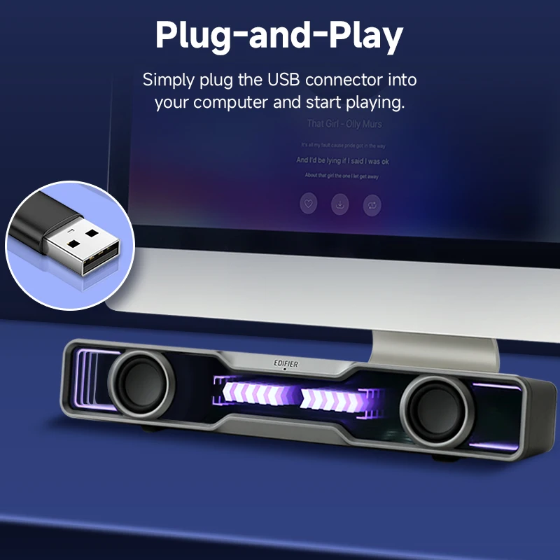 Rgb Computer Soundbar For Pc - مكبرات صوت كمبيوتر Edifier QS30، مكبر