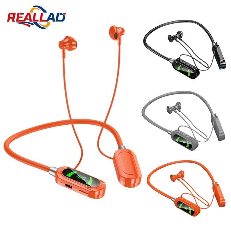 Magnetic Neckband Sports Earphones - جديد YG07 سماعات لاسلكية 5.3 سماعات