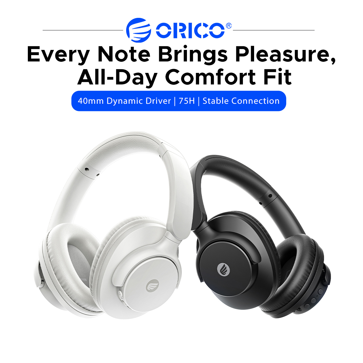 Anc Wireless Over Ear Headphones - سماعات رأس بلوتوث لاسلكية من ORICO