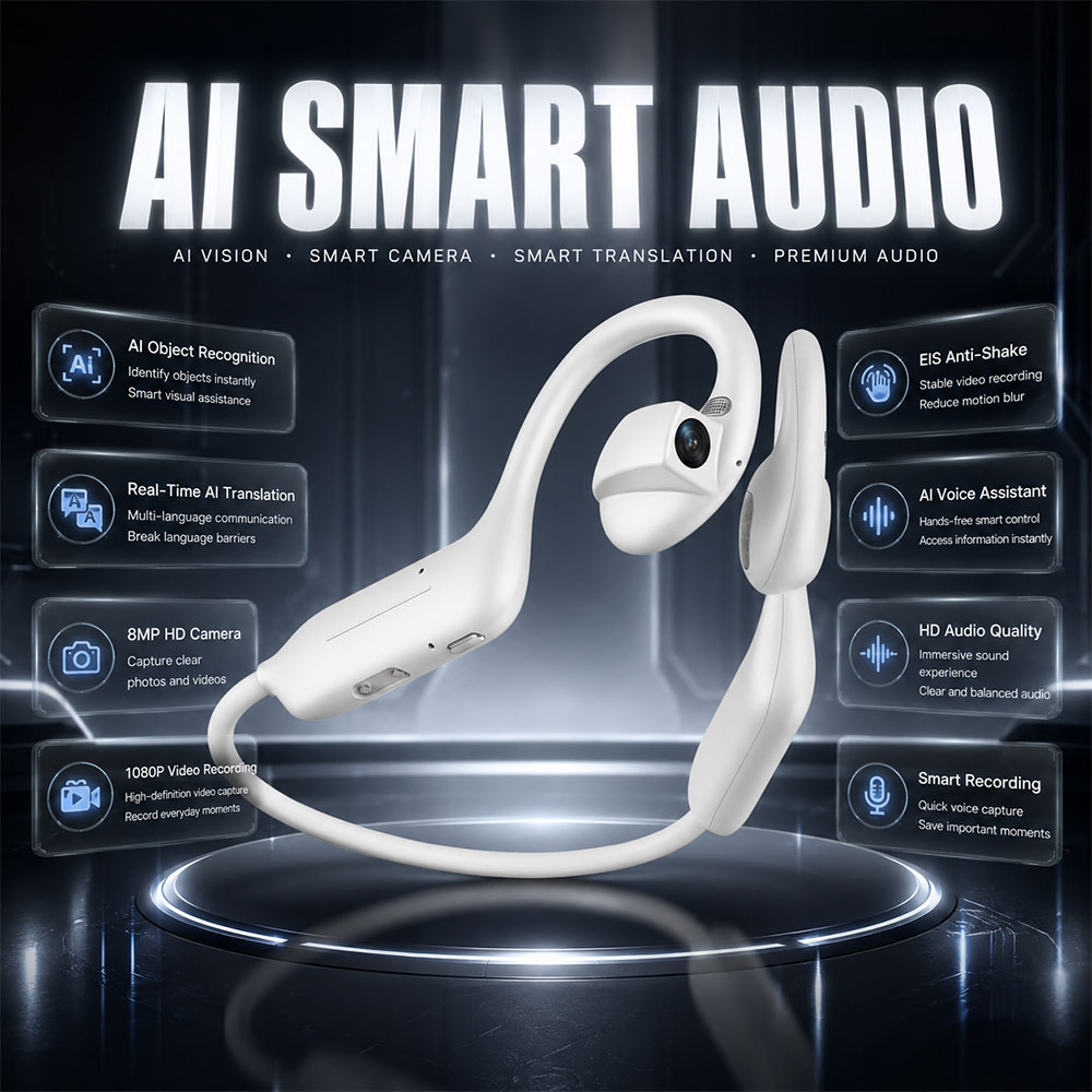 Headphones - سماعات أذن بلوتوث جديدة بدقة 1080P