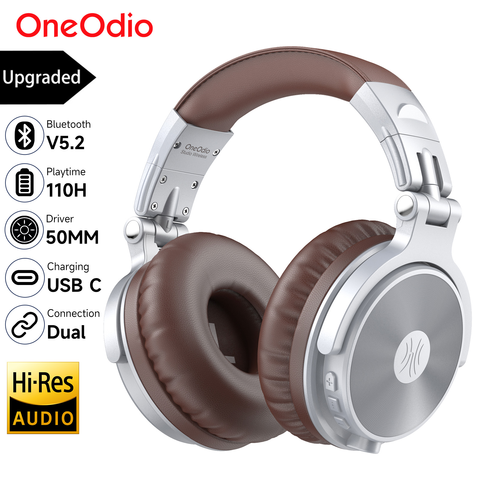 Anc Wireless Over Ear Headphones - Oneodio ترقية Pro C سماعة لاسلكية