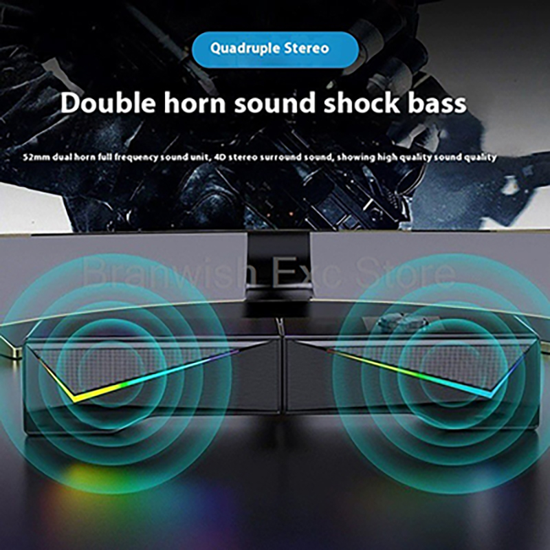 2x2.5 واط الكمبيوتر المتكلم RG - مراجعة Rgb Computer Soundbar For Pc وسعره
