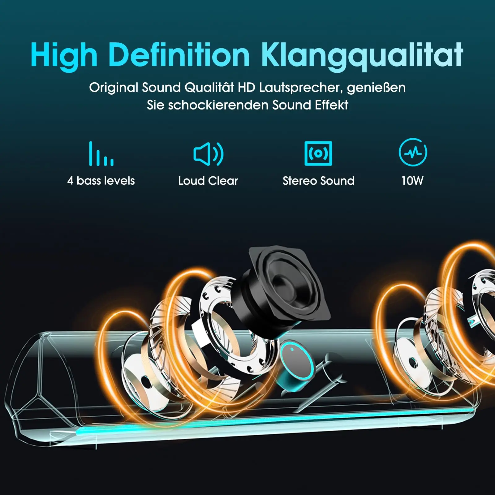 مكبر صوت للألعاب، سماعة بلوتوث - مراجعة Rgb Computer Soundbar For Pc وسعره