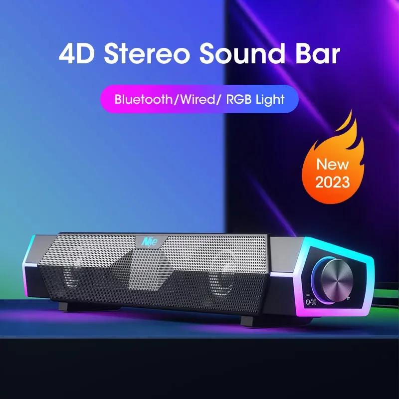 شريط صوت ستيريو 4D للكمبيوتر ، - مراجعة Rgb Computer Soundbar For Pc وسعره