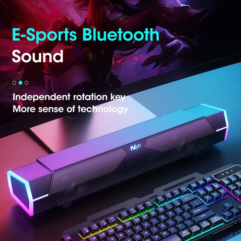 شريط صوت ستيريو 4D للكمبيوتر ، - مراجعة Rgb Computer Soundbar For Pc وسعره