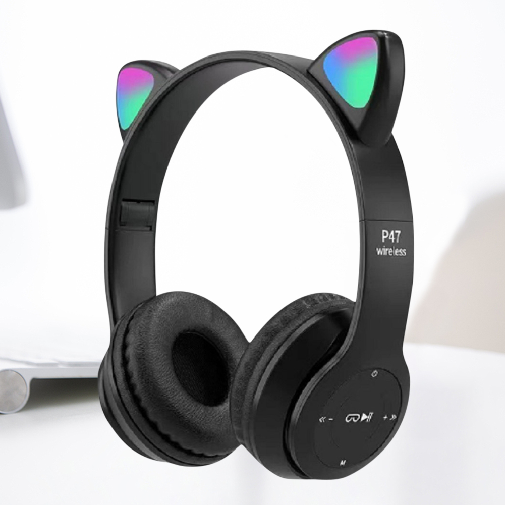 ضوء فلاش لطيف آذان القط سماعة  - مراجعة Cat Ear Bluetooth Headset Led وسعره