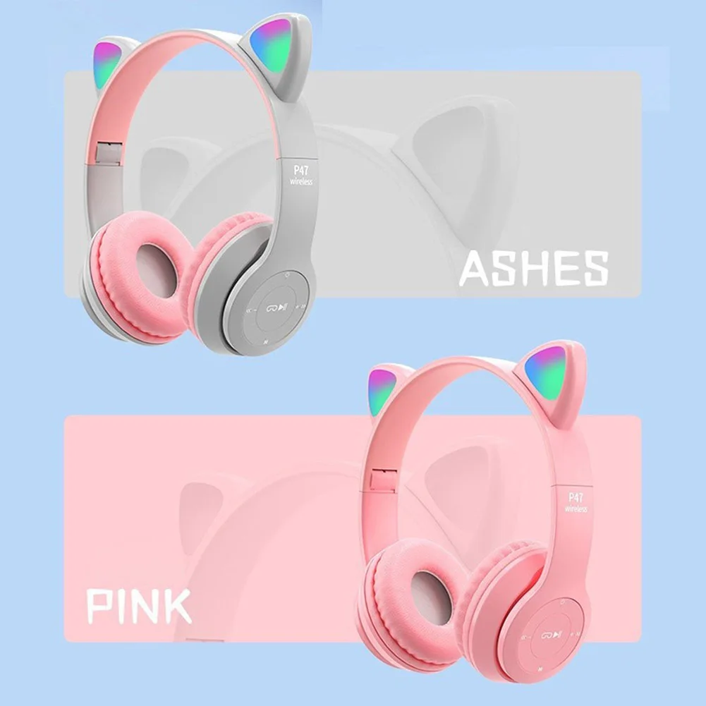 وامض LED لطيف آذان القط سماعات - مراجعة Cat Ear Bluetooth Headset Led وسعره