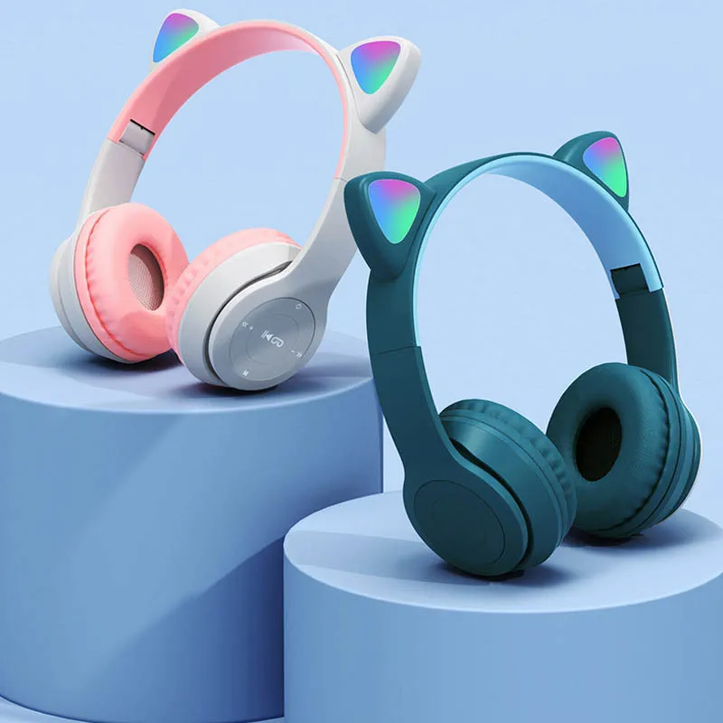 سماعة رأس لطيفة على شكل أذن قط - مراجعة Cat Ear Bluetooth Headset Led وسعره