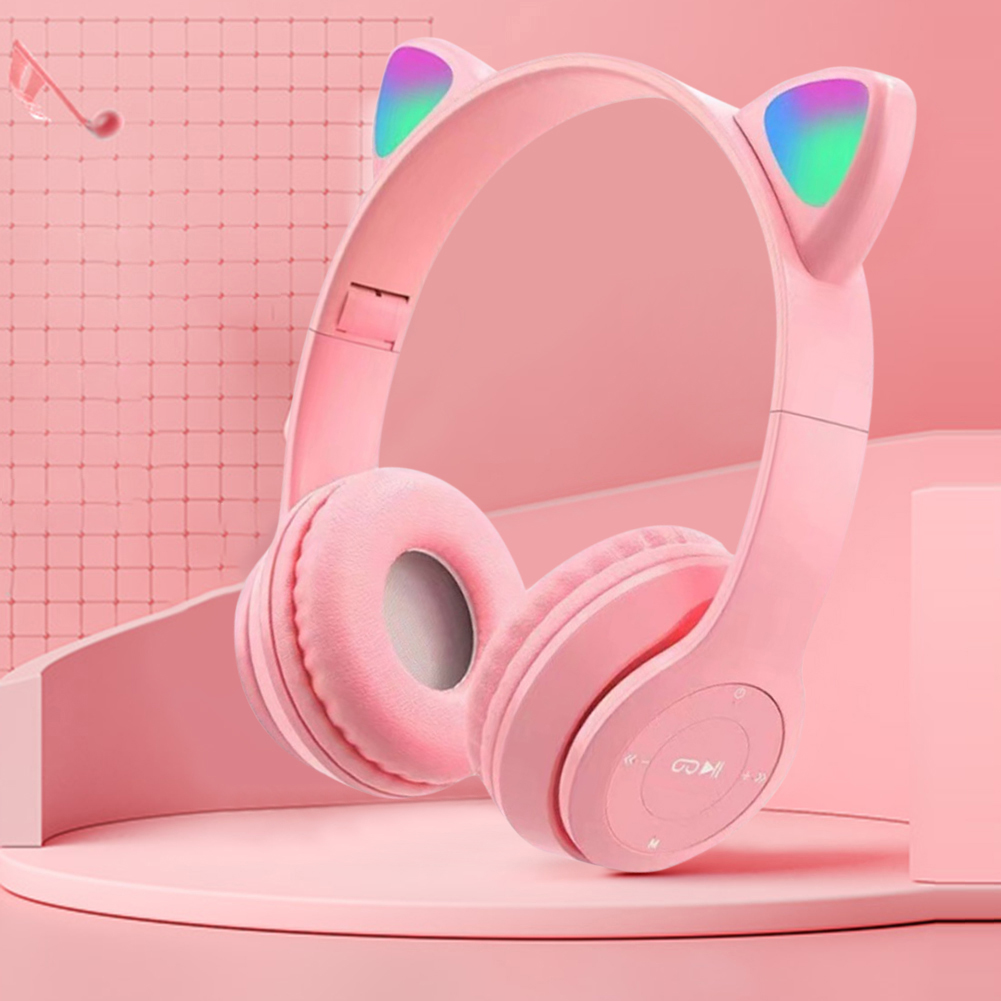 لطيف القط الأذن سماعات بلوتوث  - مراجعة Cat Ear Bluetooth Headset Led وسعره