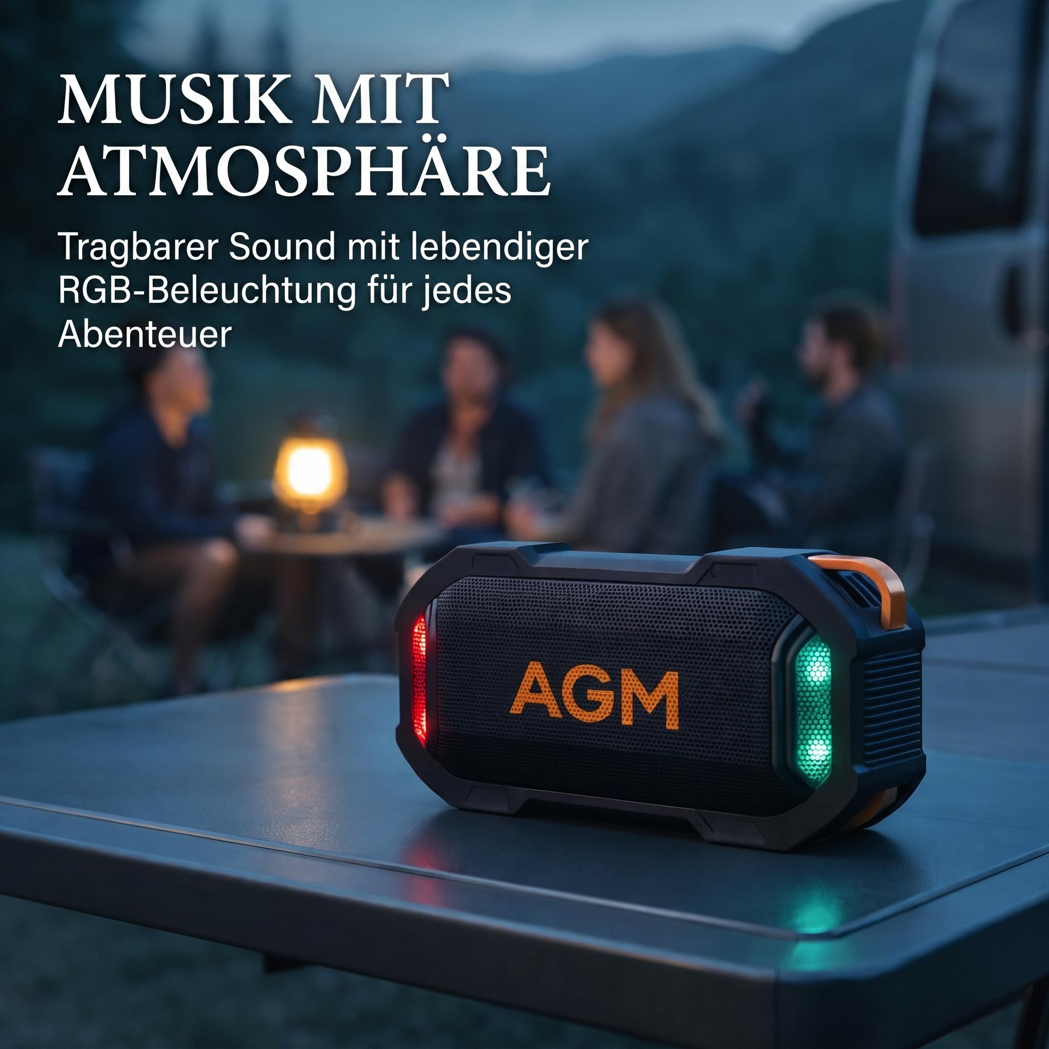 مكبر صوت لاسلكي خارجي AGM MAG  - مراجعة Portable Bluetooth Speaker Waterproof Ipx7 وسعره