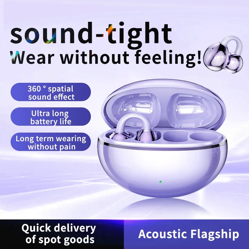 سماعات أذن مفتوحة بتقنية البلو - مراجعة Open Ear Air Conduction Headphones وسعره