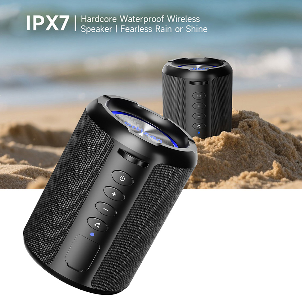 مكبر صوت بلوتوث لاسلكي Ortizan - مراجعة Portable Bluetooth Speaker Waterproof Ipx7 وسعره
