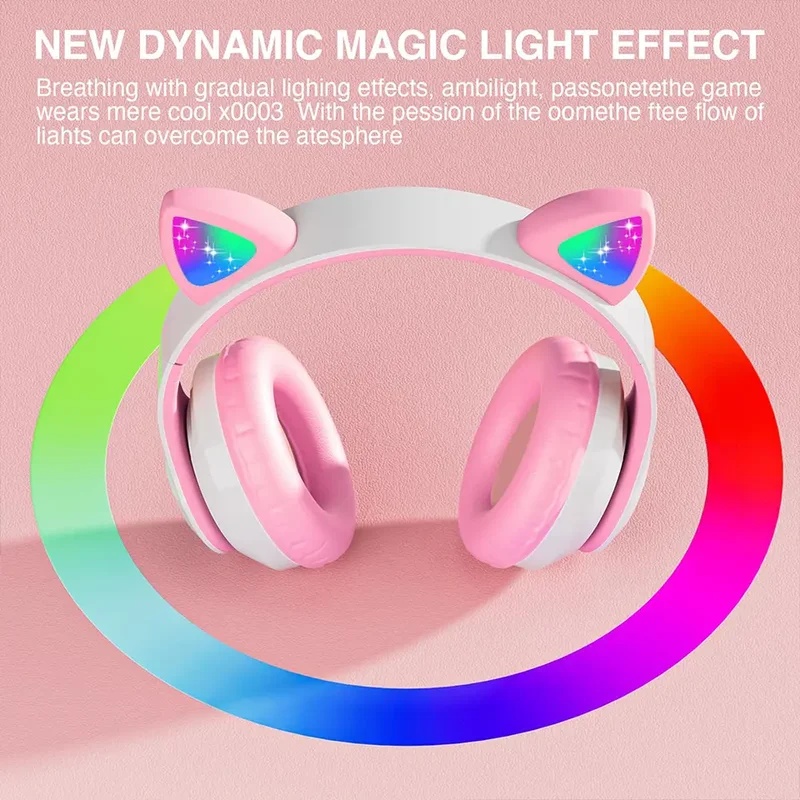 سماعات رأس لاسلكية بتقنية البل - مراجعة Cat Ear Bluetooth Headset Led وسعره