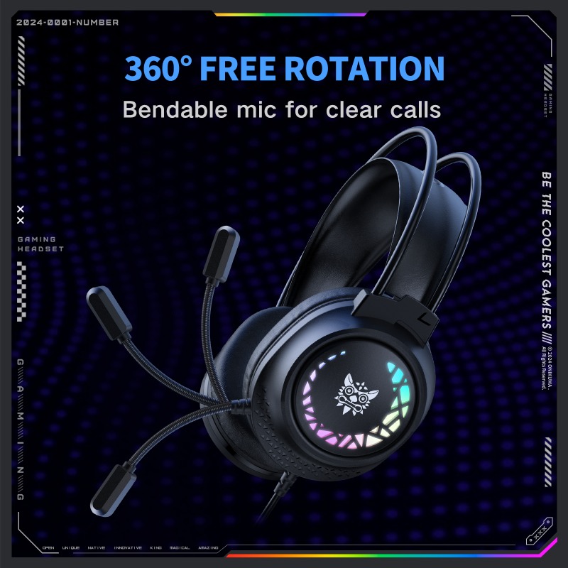 سماعة ألعاب سلكية ONIKUMA X92  - مراجعة Gaming Headset With Mic Rgb وسعره