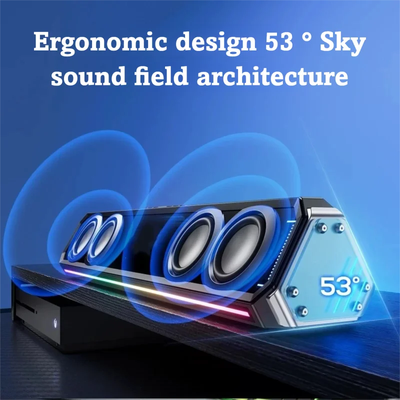 مكبر صوت للألعاب مع إضاءة RGB، - مراجعة Rgb Computer Soundbar For Pc وسعره