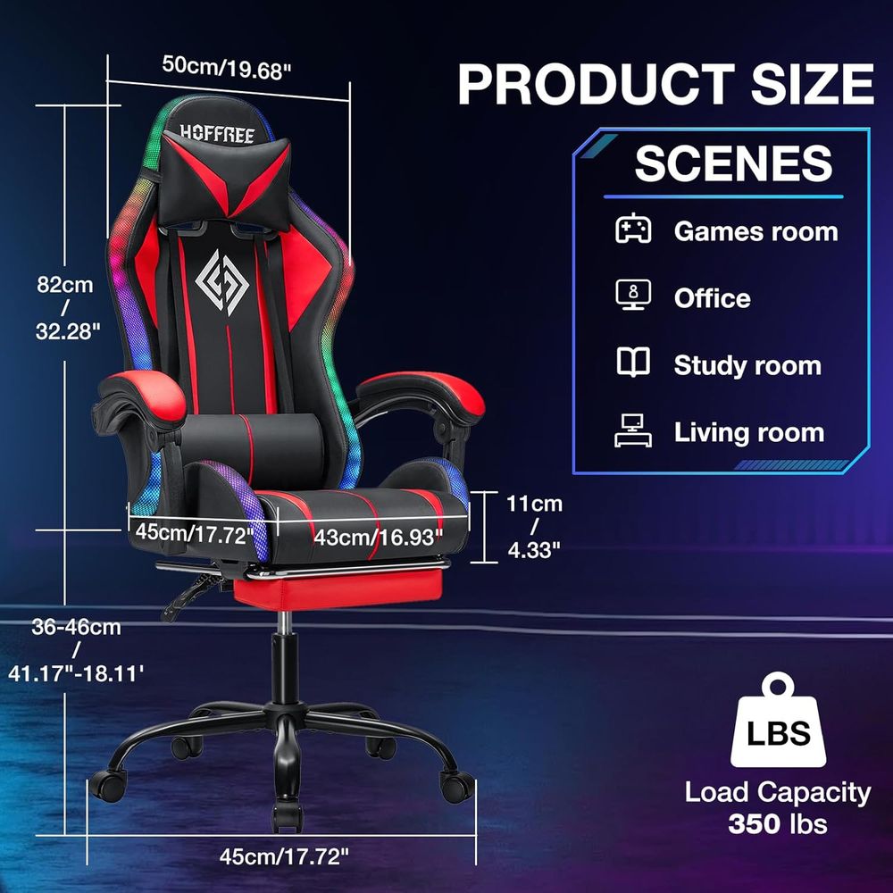 كرسي ألعاب RGB مع سماعات بلوتو - مراجعة Speakers وسعره