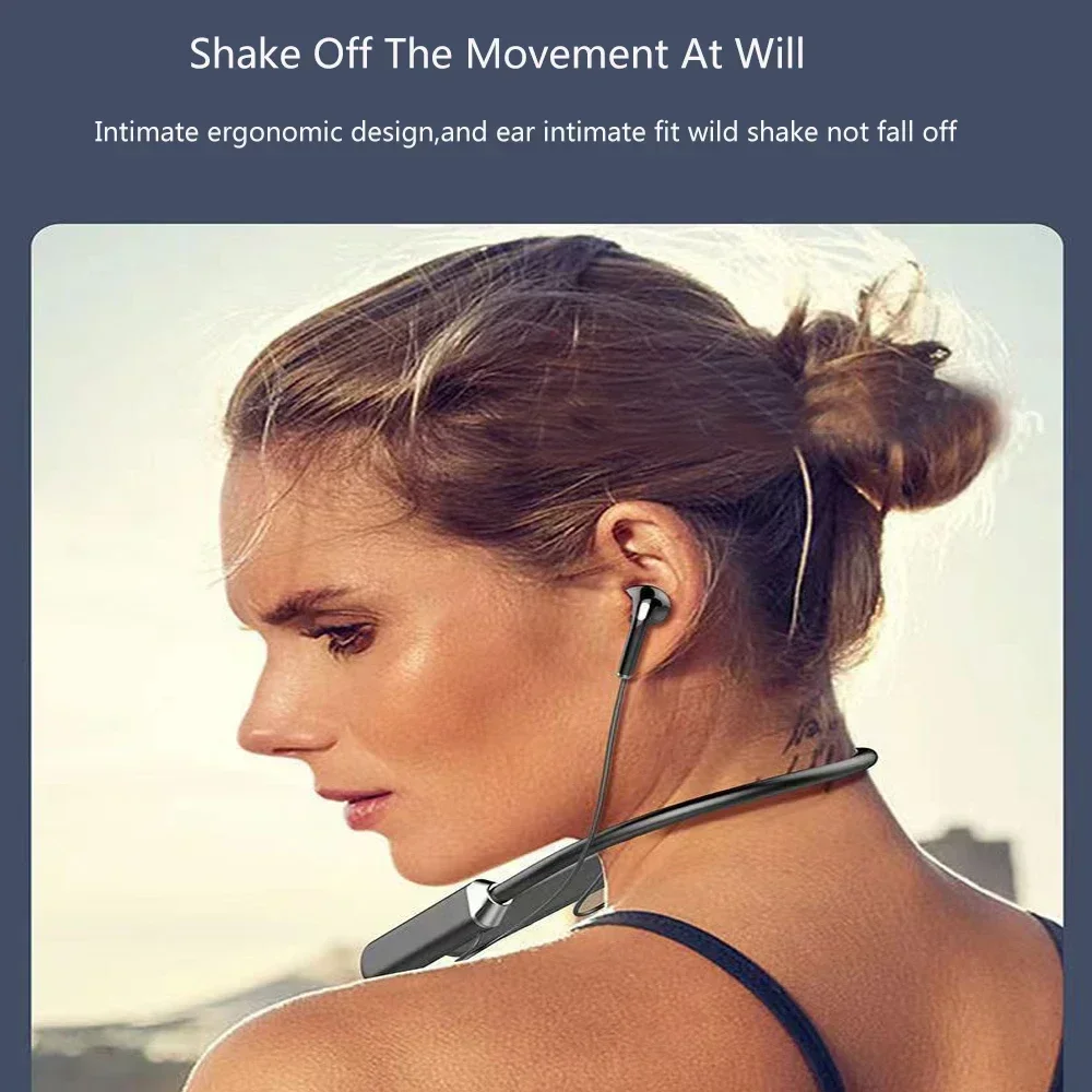 سماعات رأس لاسلكية بلوتوث 5.0  - مراجعة Magnetic Neckband Sports Earphones وسعره