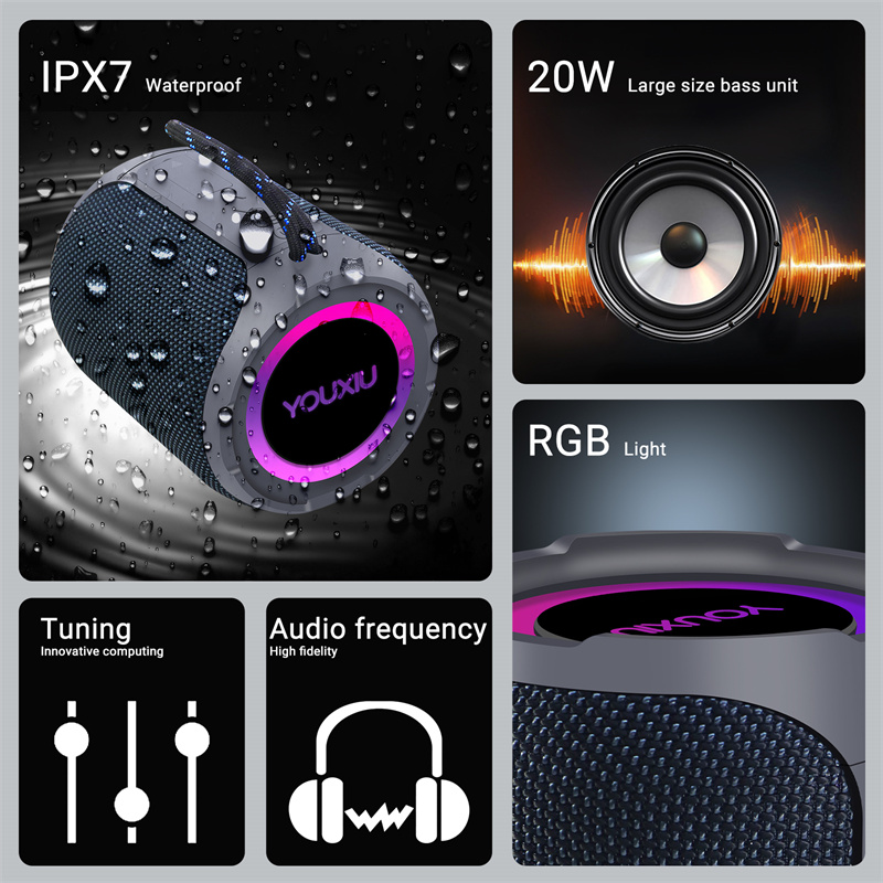 40 واط مكبر صوت بخاصية البلوتو - مراجعة Portable Bluetooth Speaker Waterproof Ipx7 وسعره