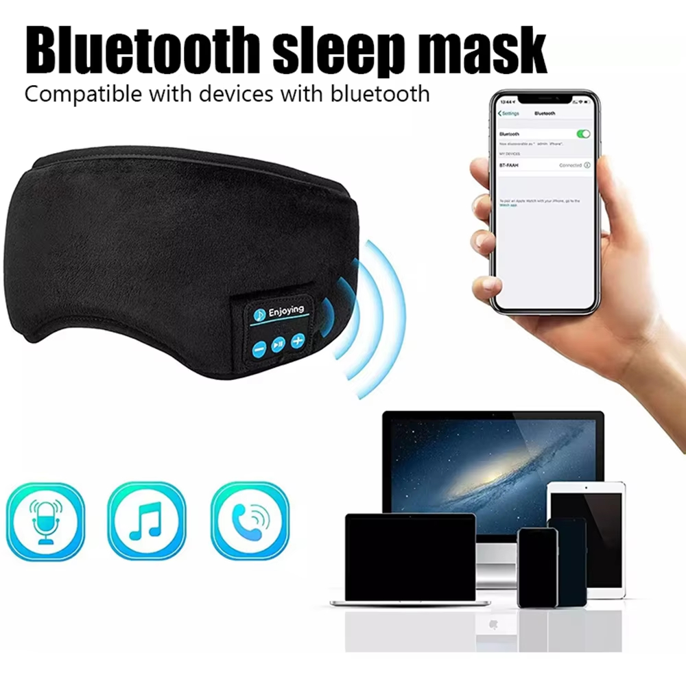 سماعات بلوتوث رياضية للنوم مع  - مراجعة Sleep Mask Headphones Bluetooth وسعره