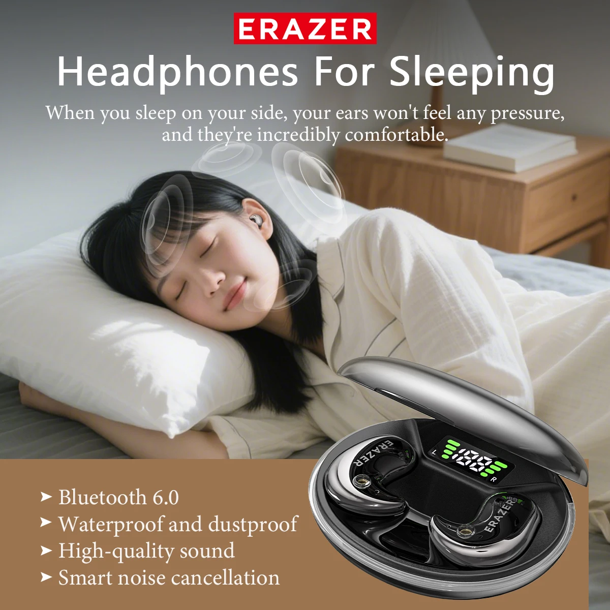 سماعات أذن بلوتوث EARZER XF58  - مراجعة Sleep Mask Headphones Bluetooth وسعره