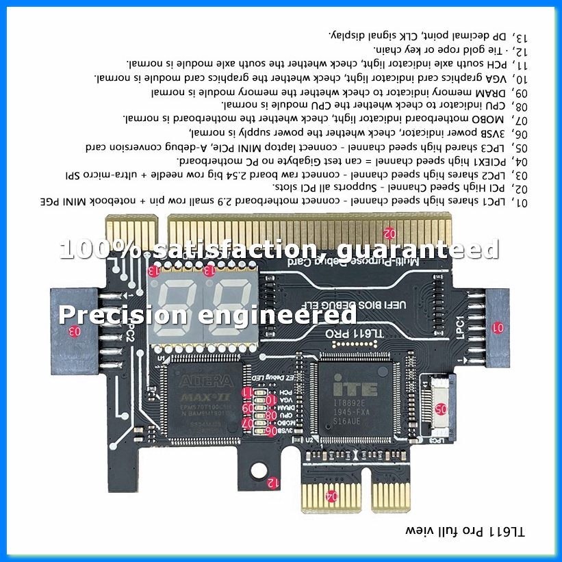 بطاقة تشخيص TL611 PRO PCIe لأج - مراجعة Laptops وسعره
