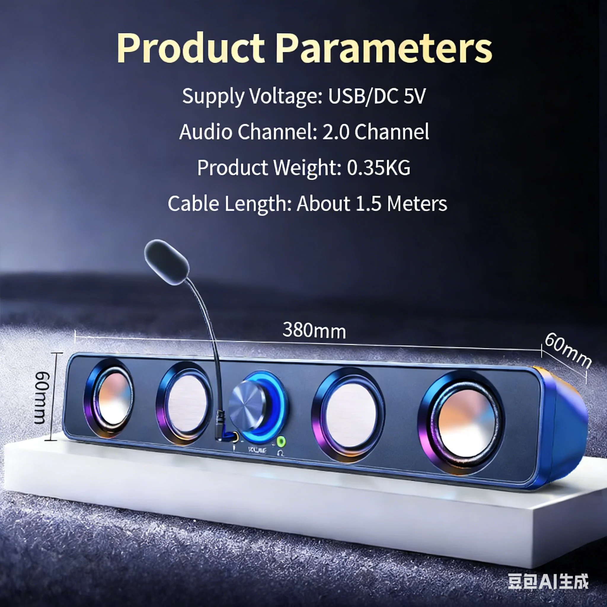 نظام سماعات المسرح المنزلي ساو - مراجعة Rgb Computer Soundbar For Pc وسعره