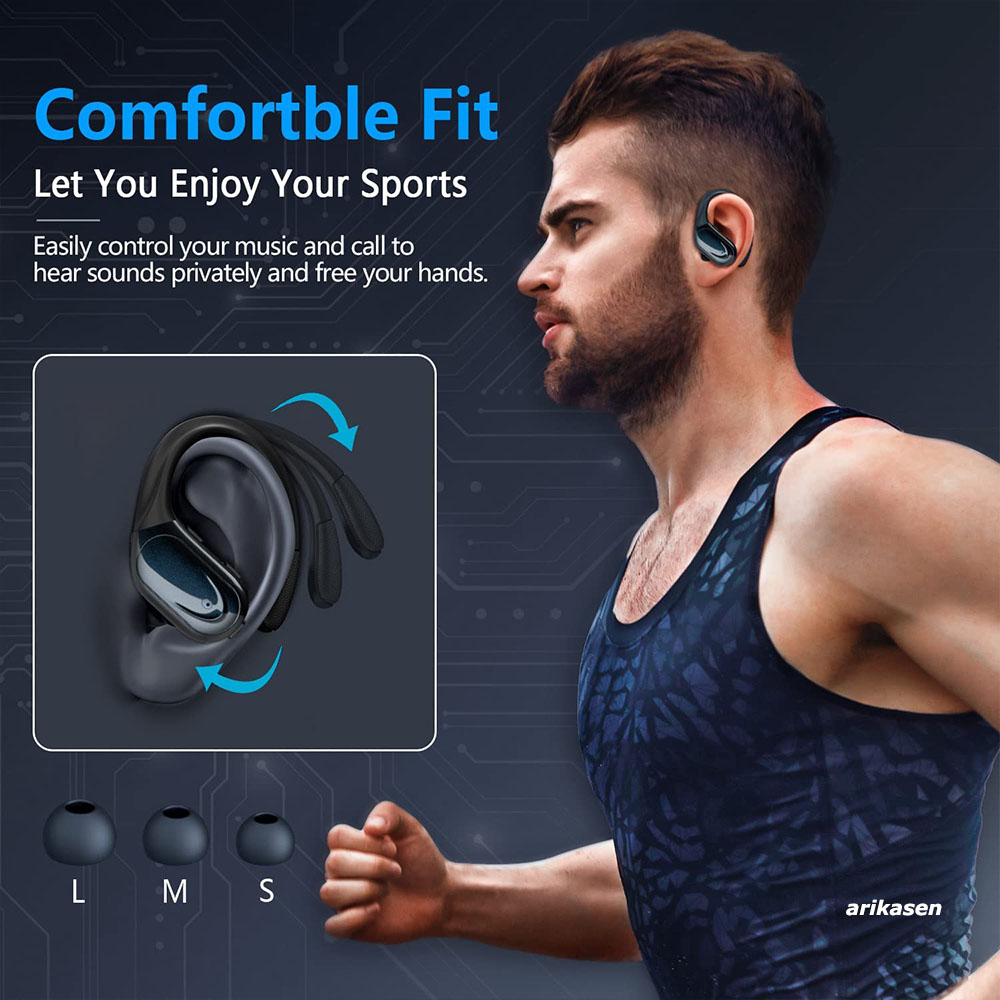 سماعات أذن لاسلكية رياضية بلوت - مراجعة Bone Conduction Running Headphones وسعره