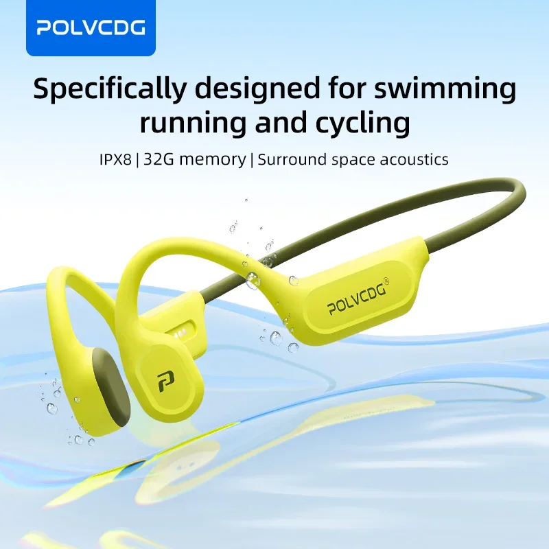 سماعات أذن POLVCDG X9 بتقنية ت - مراجعة Open Ear Air Conduction Headphones وسعره