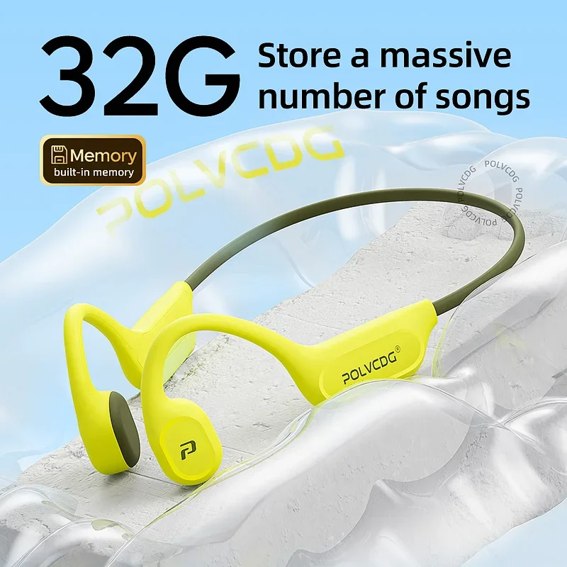 سماعات أذن POLVCDG X9 بتقنية ت - مراجعة Open Ear Air Conduction Headphones وسعره