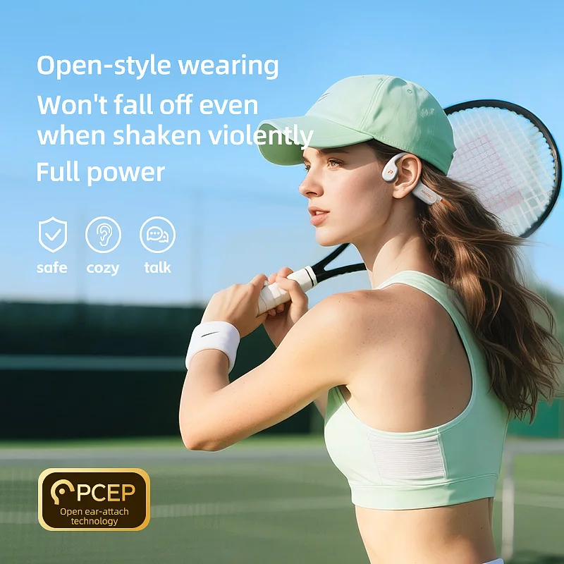 سماعات أذن POLVCDG X9 بتقنية ت - مراجعة Open Ear Air Conduction Headphones وسعره