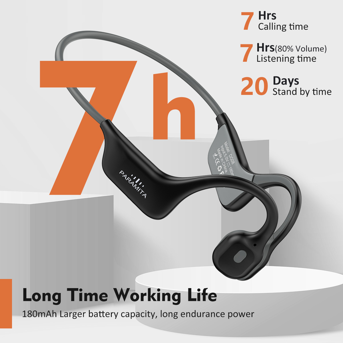 2024 كلاسيكي DG08 سماعة أذن تل - مراجعة Bone Conduction Running Headphones وسعره