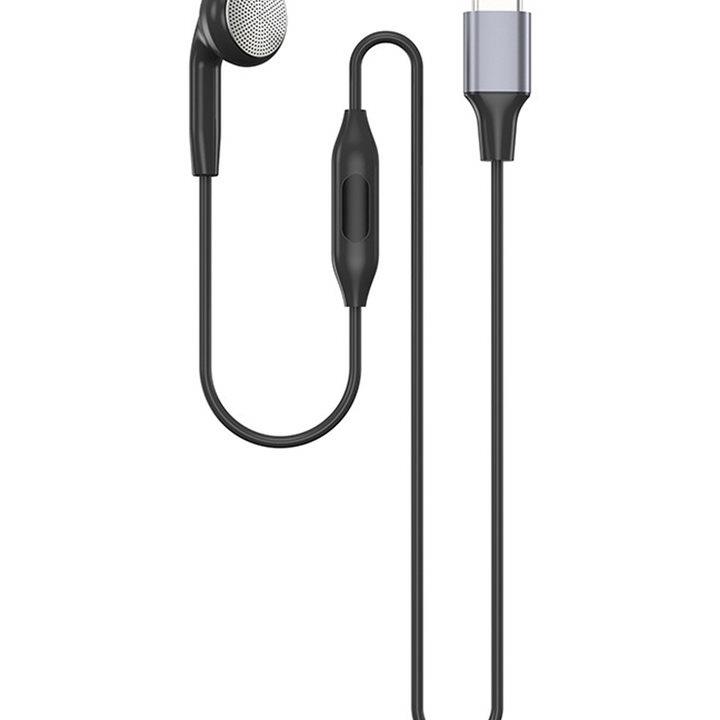 سماعة أذن واحدة من نوع DT75BG  - مراجعة Type C Wired Earphones With Mic وسعره
