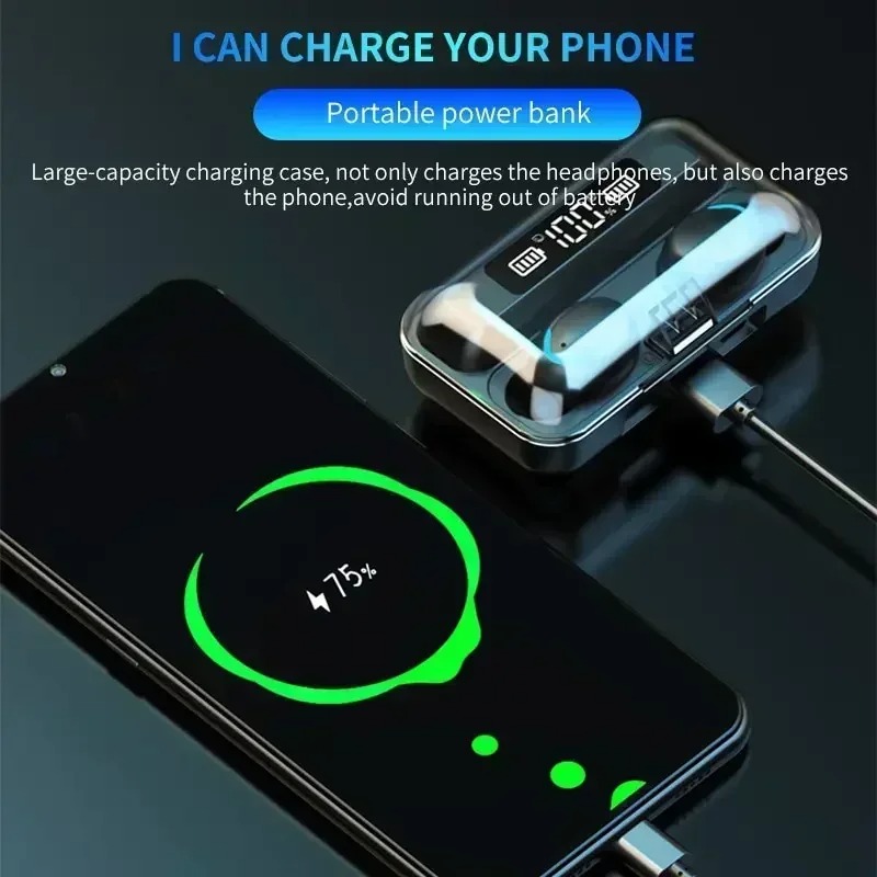 سماعات بلوتوث F9 الجديدة، سماع - مراجعة Tws Earbuds Bluetooth 5.3 وسعره