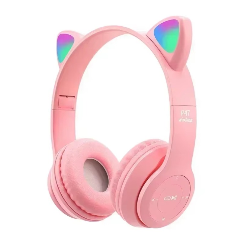 سماعات أذن لاسلكية بتقنية البل - مراجعة Cat Ear Bluetooth Headset Led وسعره